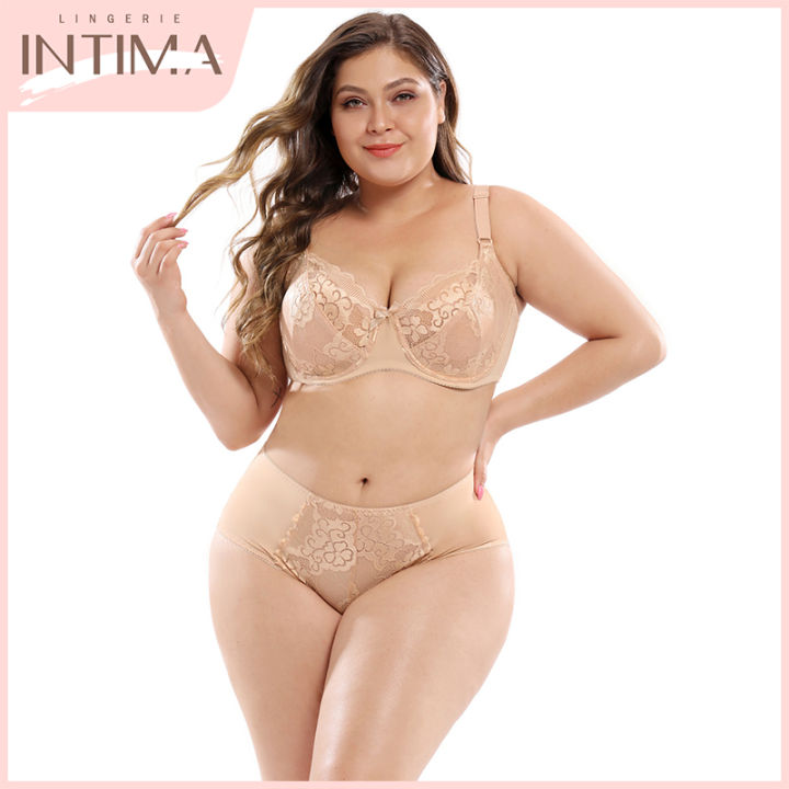 INTIMA 2024 Large Plus Size Bra and Panties Set for Women Size 36E