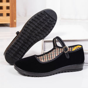 Old Beijing cloth shoes womens single shoes hotel etiquette work shoes square dance shoes comfortable standing for a long time without tired feet mothers shoes student shoes