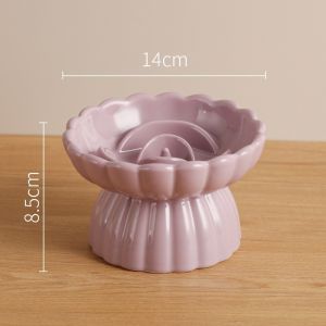 Slow Feeder Slanted Separate Meals Ceramic Bowl Food Picky Eater Pet Cat Dog