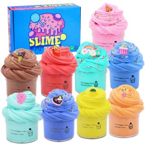 HLDT Children Gift Soft Clay Educational Light Clay Toys Education Toys Soft Stretchy For Kids Gifts Sludge Toys Scented Toy Diy Slime Supplies Soft Rainbow Clay Slimes Making Set Diy Butter Slimes Fruit Set
