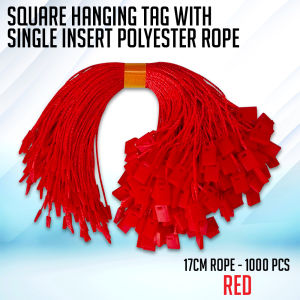 RF Printing - Square Hang Tags with Polyester Rope 17cm | Single Insert | 1000PCS