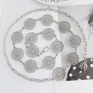 Đai váy vòng tròn họa tiết dây lưng móc xích kim loại