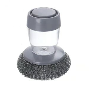 Bàn chải cọ xoong nồi cọ bếp cọ rửa bát đĩa có bình đựng xà phòng - Dụng cụ nhà bếp cọ xoong nồi thông minh CINDYHOME