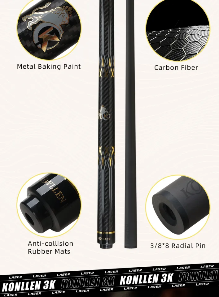 KONLLEN KL-3K カーボン KONLLEN KL-3K Carbon Fiber Pool Cue Stick
