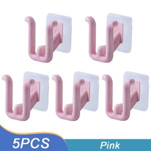 5 cái Dép phòng tắm giá thoát nước tự dính đơn giản Dép lưu trữ móc treo tường giá giày khô