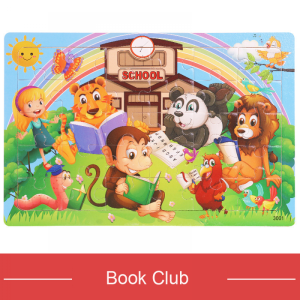 LAKOE Mainan Puzzle Kayu anak kartun lucu Mainan Jigsaw puzzle