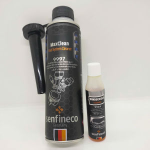 VỆ SINH HỆ THỐNG NHIÊN LIỆU MAXCLEAN - SENFINECO 9997 300ml VÀ CHAI NƯỚC GẠT KÍNH SENFINECO 9964 32ml  (MaxClean Fuel System Sleaner 9997 300ml and Windshield Cleaner 32ml)