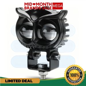 Super Bright Mini Driving Light para sa Motorsiklo – Yellow & White 16W Power 50000H Lifespan