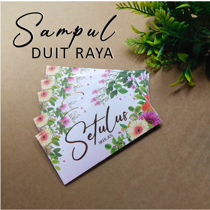 Sampul Raya EXCLUSIVE | Setulus Ikhlas Gold Effect Wording | 1 PACKET 6 ...