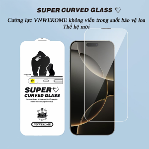 Kính Cường Lực VNWekome Trong Suốt Không Viền Đen vô cực cho điện thoại iphone x xr xs max 11 12 13 14 15 16 pro max plus