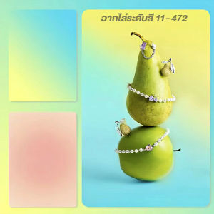 Sundaymall ฉากถ่ายสินค้า 2in1 ชุดที่ 2 ไล่ระดับสี Gradient ฉากสีเฟด ฉากถ่ายรูป 1แผ่นใช้ได้2ด้าน [ฟรีกระบอกโปสเตอร์]