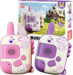 Walkie Talkies Toys for Girls:Unicorn Toys 2 Pack Birthday Gifts for 3 4 5-7 8 Year Old Girls Toy for 4 5 6 7 8-10 Year Old Camping Outdoor GamesChristmas Stocking Stuffers for Girls Kids