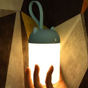 Cute Touch Night Light USB Rechargeable Baby Eye Protection Lights Portable LED Home Wake Up Bedside Lamp Built-in 1200mAhFor Room Lighting