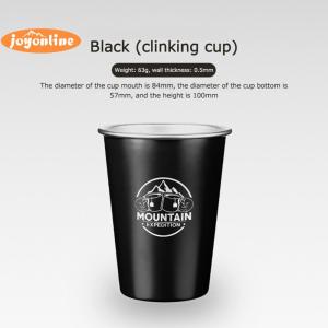 [joyonline]Outdoor Camping Cup Stainless Steel Travel Milk Coffee Tableware Drinks Mugs