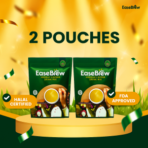 2 POUCHES EaseBrew Herbal Coffee Natural Ingredients Peace And Happiness