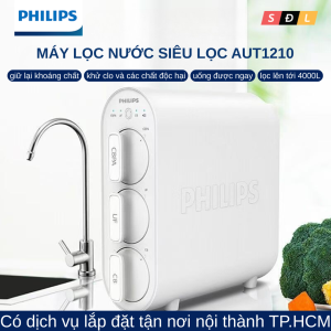 Máy lọc nước để bếp Philips AUT1210 giữ lại khoáng chất có đèn cảnh báo thay lõi