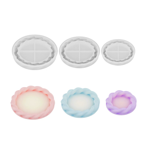 Multipurpose Large Twist Plate Shaped Silicone Tray Adds Warmth Portable for Home Gatherings And Coffee Shop Displays