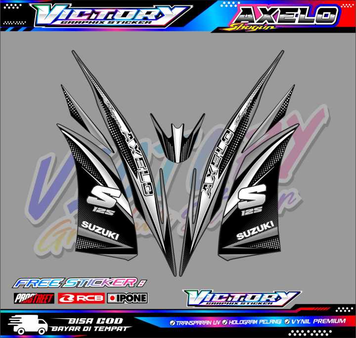 Sticker Axelo STRIPING VARIASI SUZUKI SHOGUN AXELO 125 / STICKER LIST VARIASI MOTOR ...