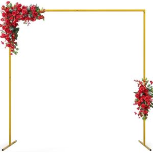 Pentagon Rectangle Round Wedding Arch Backdrop Decoration Ballon Birthday Set Flower Circle Metal Arch Stand Backdrop