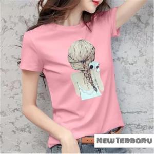 BAYAR DI TEMPAT(COD)-Kaos Oblong Wanita Sakira 0050 Distro Cewek Atasan Kekinian Murah Lengan Pendek Tumblr Tee Casual T-shirt Cotton Combed Tshirt Pakaian Olahraga Santai Remaja Dewasa Abg