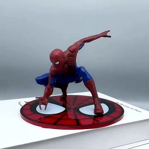 Superhero Spider Theme Cake Decora Anime Figure Model Party Supplies Kids Happy Birthday Cake Decoration Gifts