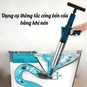Súng Thông Tắc Cống Toilet Chậu Rửa Bồn Cầu Bồn Tắm Dùng Khí Nén Áp Suất Cao 5 Đầu Đa Năng