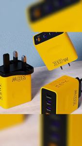 2024 Cross-Border Full Agreement 38W Fast Charge Charger PD25W Charging Head European American British Standard Multi-Port Multi-Country Compatible