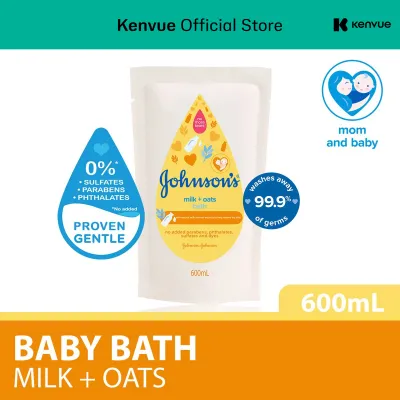 Johnsons Baby Bath Milk + Oats 600ml Refill