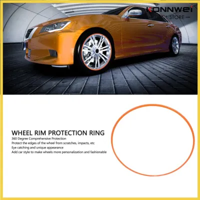 Konnwei Wheel Rim Protector Anti Scratch Self Adhesive Universal Wheel Rim Protectors Guard Ring 4PCS for 20in Car Wheel Hub