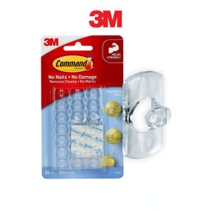 3M Command™ Decorating Clips - Damage Free Removable Indoor Wall Strong Adhesive (Holds Strongly) [20pcs/pack]
