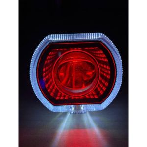 Lampu Depan Projie Ala Ala Biled 3D Pixel Led 4.5 Inch 45 Watt 5 Kabel Universal Putih Putih