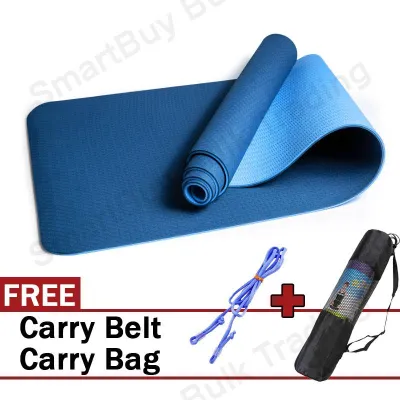 TPE Yoga Mat 6mm 8mm High Elasticity Anti-Skidding Dual Color
