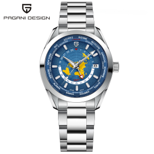 PAGANI DESIGN GMT Automatic Watch Men Original Japan NH34 Mechanical Watch For Mens Stainless Steel Sapphire Glass Watches PD-1788
