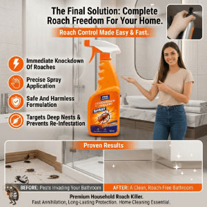Household Whole Nest Cockroach Insecticide Non-Toxic Insect Repellent Multi-Purpose Cockroach Killer Spray Fast Acting Indoor Home Pest Control