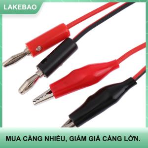 【LAKEBAO】 1PC nhiều mét thử nghiệm dẫn cáp dòng 100cm đôi kết thúc chuối cắm để Alligator Clip điện kết nối tự làm công cụ