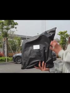 Car clothes car covers all black coated with silver cloth car clothes rainproof and sunscreen belt car cover polyester reflective strip car clothes