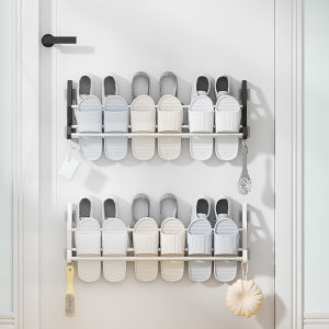 Shoemaker Organizer Nail Free And Hole Free Shoe Rack Bathroom Slipper Rack Simple Multi-Layer Assembly Wall Mounted Storage Rac