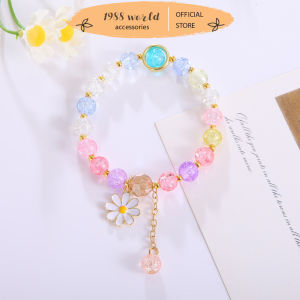 Vòng đeo tay chuỗi hạt nhiều màu dễ thương cho bạn gái 1988world
