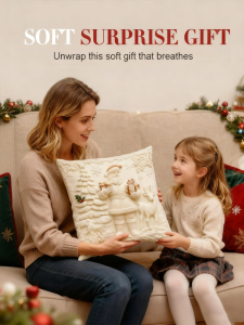 Pillow Case Holiday Features Linen Cushion Sense of Art Natural Linen Material Handmade Quality