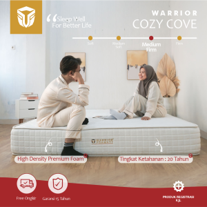 Warrior Cozy Cove Kasur Busa 180x200 Tebal 20cm | Matras Kasur Model Spring Bed | Free Bantal & Guling