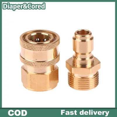 Diaper&Cored Bộ chuyển đổi 3 8 M22 cho máy rửa áp lực cao Bộ dụng cụ kết nối nhanh cho ống rửa áp lực cao M22
