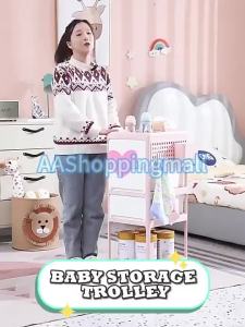 Baby Drawer Organizer 4 Tier Trolley Cart Organizer High Quality Mobile Storage Rack With Wheels