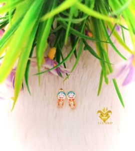 Anting Jepit Anak Boneka Cantilk Lapis Emas 18K