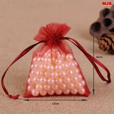 Wholesale Organza Mesh Drawstring Gift Bags Multi Color Transparent Pouches Wedding Party Candy Jewelry Storage Sacks