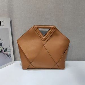 Vasono High Quality Genuine Cow Leather Weave Women Top Handle Bag Handbags