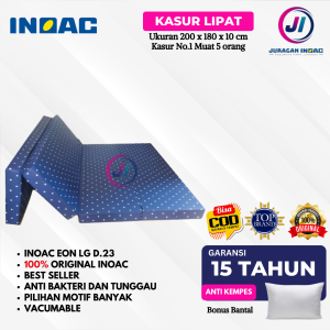 ( 180 x 10 x 200 ) Kasur Lipat Original INOAC EON D.23 LG ( hijau terang ) tebal 10cm Garansi Resmi 15 tahun Gratis Bantal
