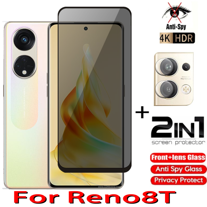 2IN1สำหรับ Reno8T OPPO 8T Reno 8T 4G 5G ความเป็นส่วนตัวฟิล์มป้องกัน ...