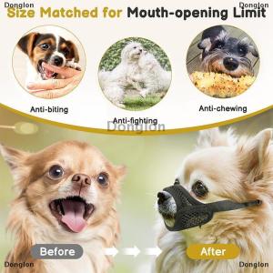 [COD] Donglon ปากกระบอกปืนตาข่ายสำหรับสุนัขจมูกสั้นและสุนัขขนาดเล็กขนาดกลางป้องกันการกัดมุ่งเน้นไปที่สุนัข brachycephalic เช่นชิวาวาปอมเมอเรเนียน