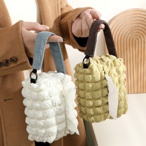 CHENJIE Square Car Tissue Box Convenient Practical Drawer Box Space-Saving Reusable Car Storage Bucket Car