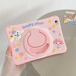 Soft Case Samsung Tab S6 Lite 10.4 2020 2022 2024 P610 P613 P615 P619 P620 P625 Anak Casing Kartun Cute Cinnamoroll Sanrio Kesing Skin Rotate Stand Ring Karakter Lucu Kids